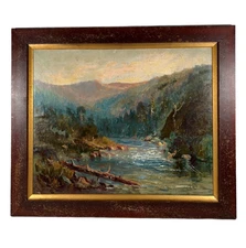 TILDEN DAKEN ANTIQUE EARLY CALIFORNIA PLEIN AIR IMPRESSIONIST LANDSCAPE PAINTING