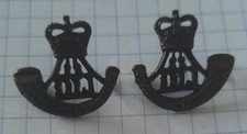 Durham Light Infantry Officers Collar Badges