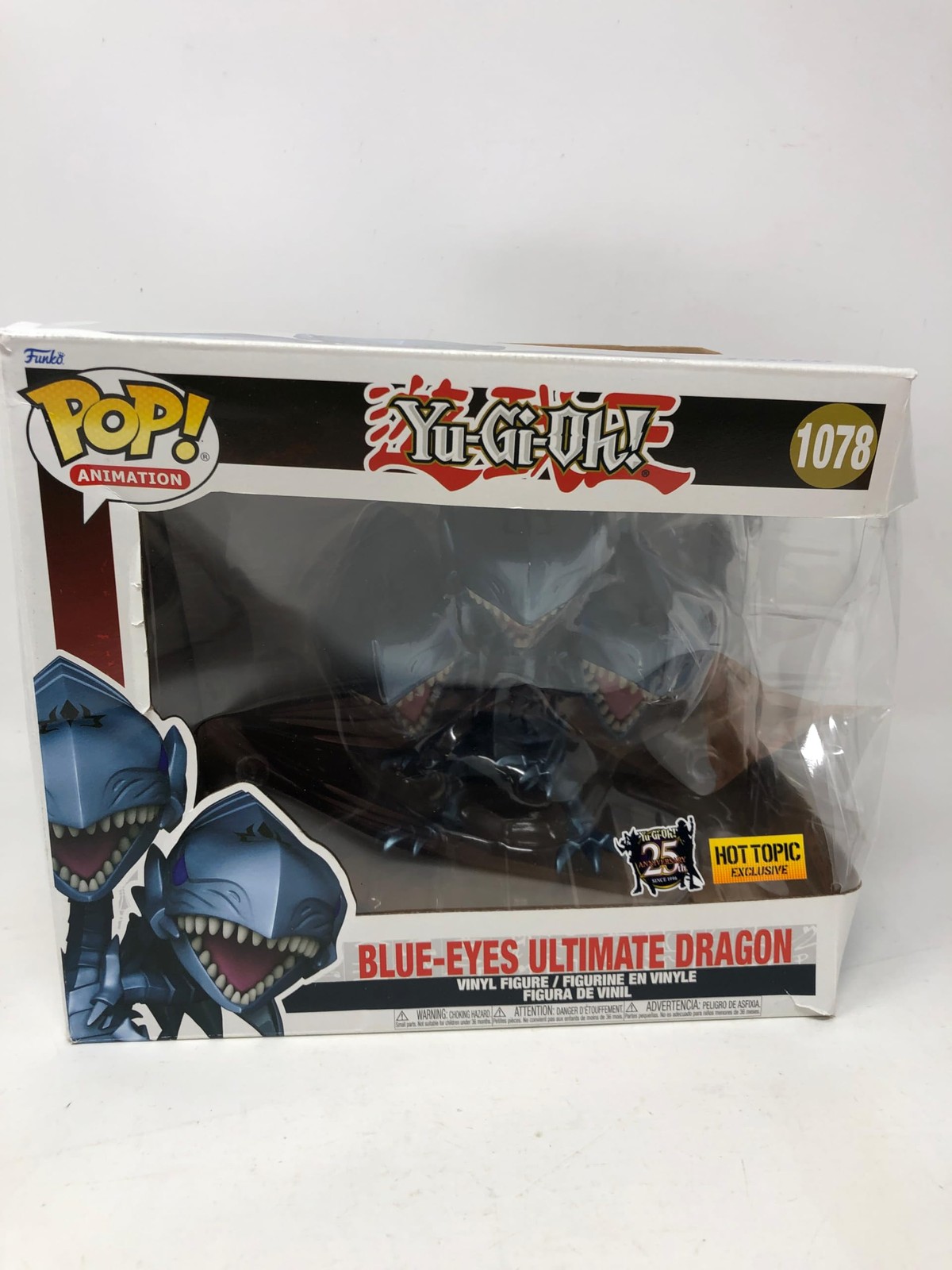 Blue-Eyes Ultimate Dragon Metálico Y De Gran Tamaño #1078 Caja Dañada Ver Fotos