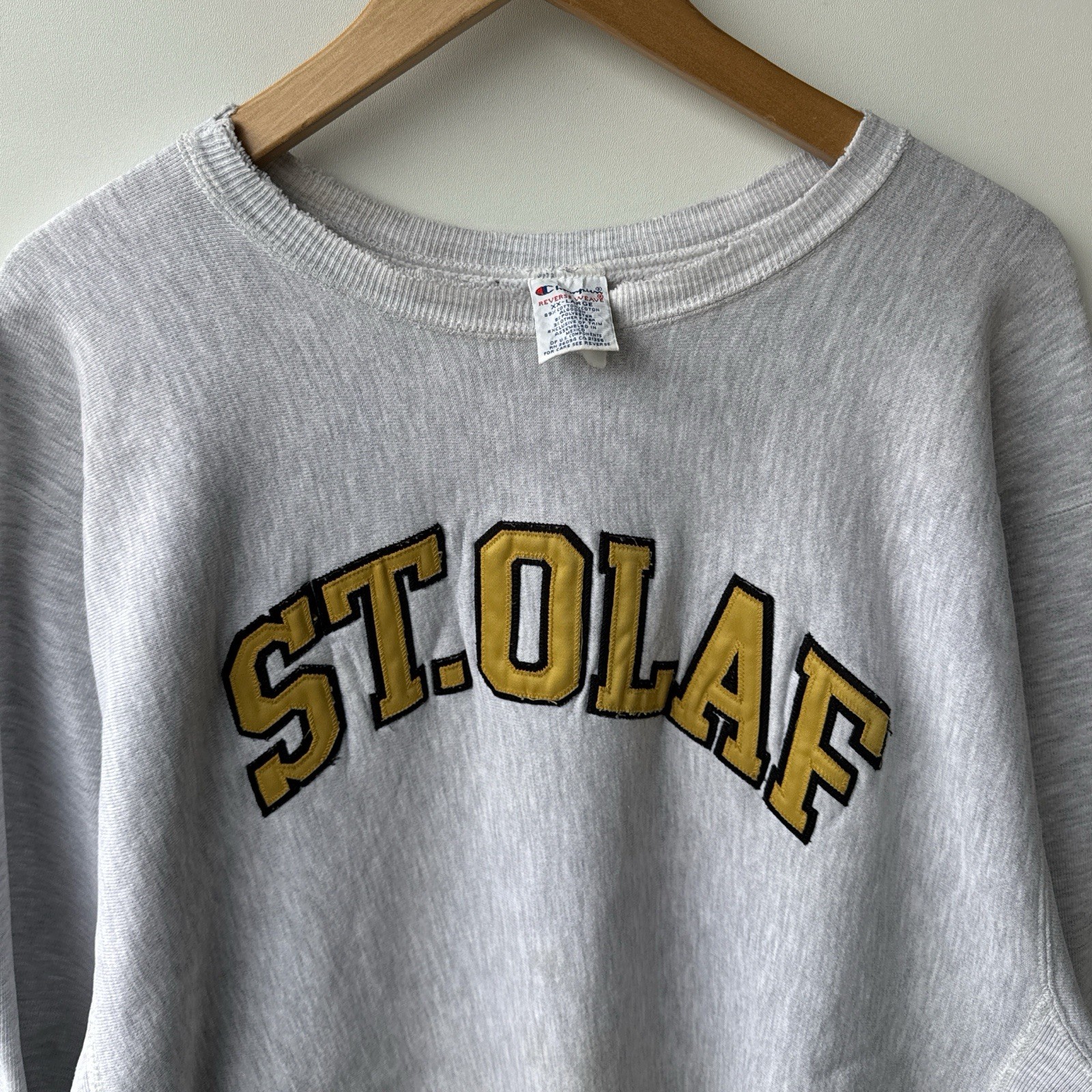 Vintage 80s/90s Reverse Weave Champion St. Olaf College Sweatshirt XXL USA Made
