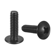 1/4-20 x 7/8" Truss Phillips Screws, 304 Stainless Steel, Black , 20 Pcs