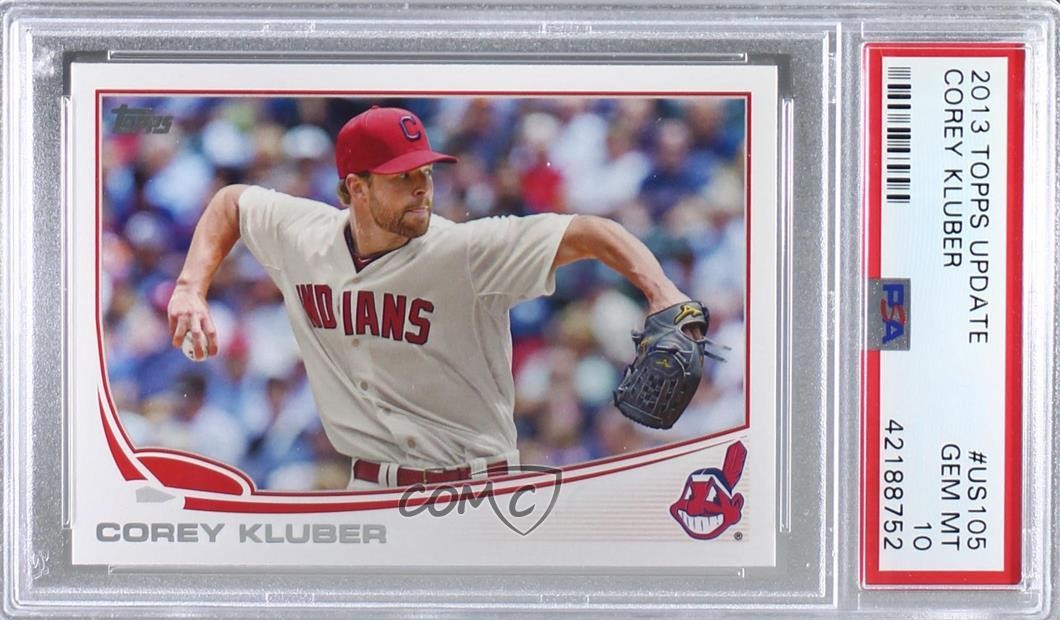 2013 Topps Update Corey Kluber #US105 PSA 10 GEM MT rr4
