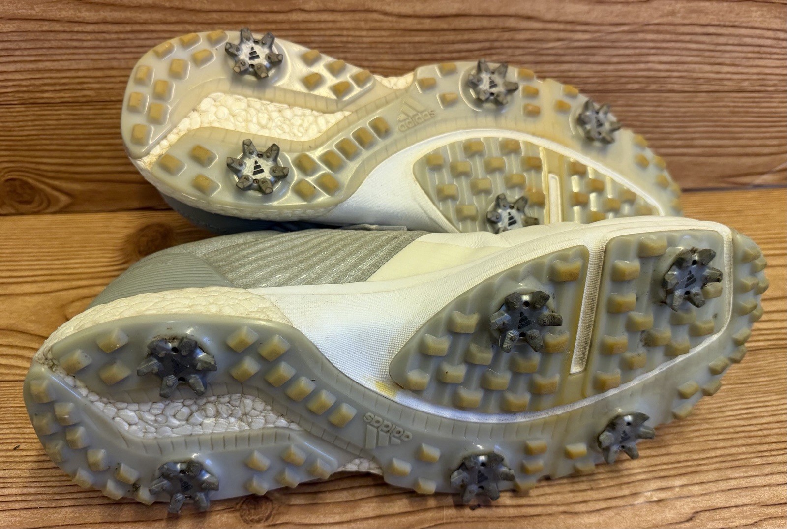 Adidas Men’s Size 13 Adipower Boost Golf Shoes White & Gray thumbnail 7