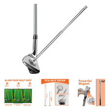 Golf Swing Trainer Aid, Stainless Steel Alignment Rods, Adjustable Length