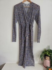 & Other Stories Size 6 Sheer Mesh Layered Ruffle Dress Long Sleeve Floral