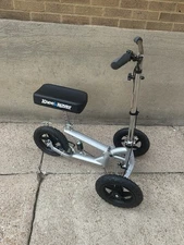 KneeRover Pro All-Terrain Knee Scooter with Shock Absorber, Silver