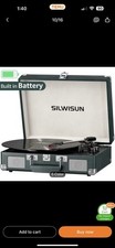 3 Speed Vinyl Record Player Wireless. Suitcase. 3.5Mm Jack Aux New In Box