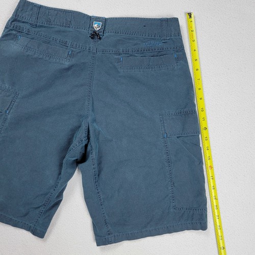 Pantaloncini cargo Kuhl vintage tinta patina uomo taglia 32 blu escursionismo outdoor campeggio - Foto 14 di 17