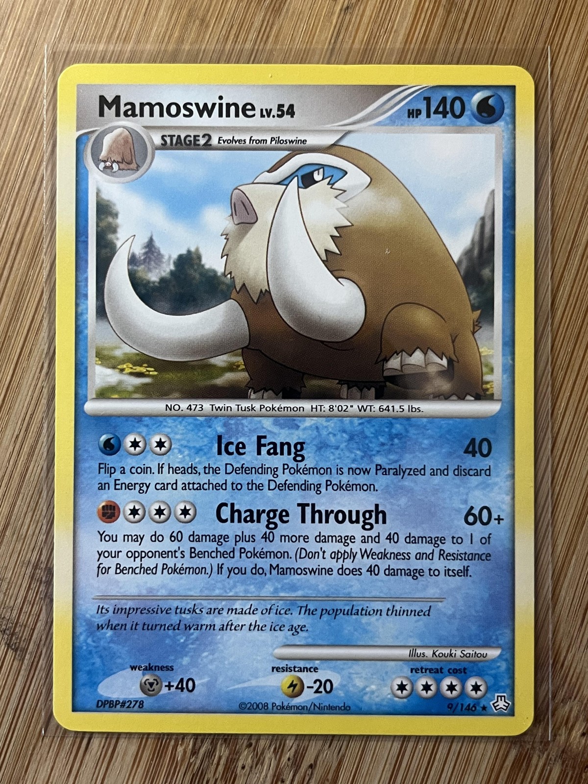 Pokemon TCG Mamoswine Lv.54 DPBP#278 9/146 Water Moderately Played English