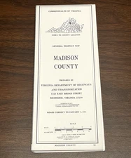 Madison County 1981 General VDOT Highway Map of Madison County, Virginia
