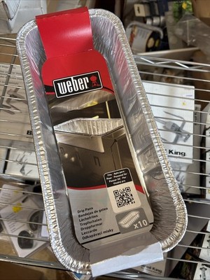 10 Weber 6498  11''x 5 '' x 2.5'' Aluminum Drip Grease Pans Genesis II & Summit