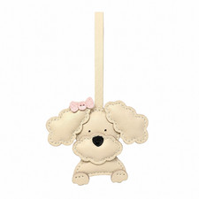 Puppy Bag Charm French Goatskin Leather Handmade Cute Dog Purse Pendant Gift