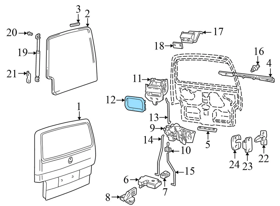 1986-1991 VW VANAGON - DOOR LOCK Actuator / Motor 701959781A - Image 3 of 4