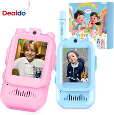 Video Walkie Talkies for Kids with Screen Display, 2 Pack Rechargeable Walkie Ta
