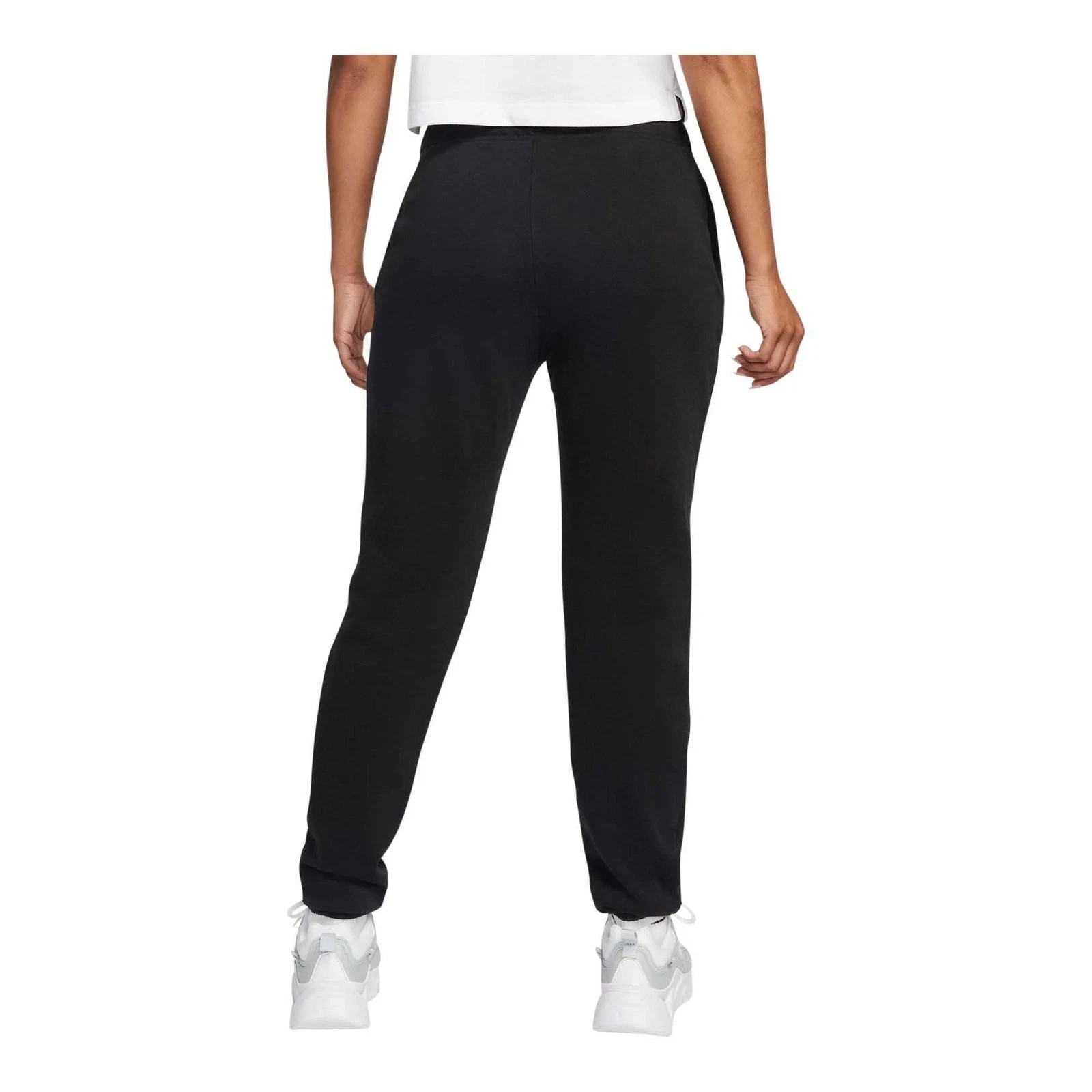 Nike Women's Sportswear Club Fleece Mid-Rise Joggers, Black/White XS NEW