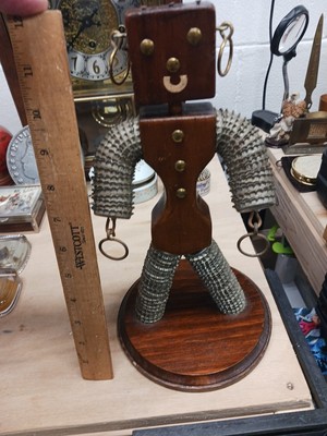 Vintage Robot Mahogany 1950s Bottle Cap Robot Figurine Statue Old Antique...