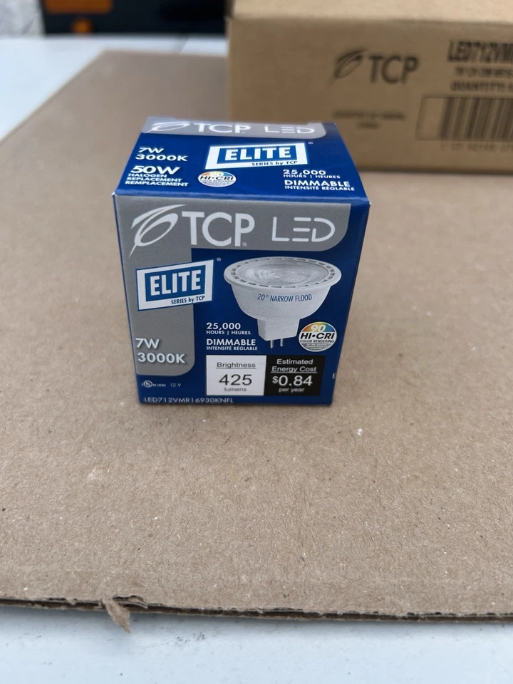 💡 12-LED TCP Lighting LED712VMR16830KFL MR16 500 Lumen M Elite 3000K Flood 7W - Image 2 of 4