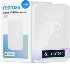 Termostato inteligente meross para zócalo eléctrico y calentadores de pared MTS215.