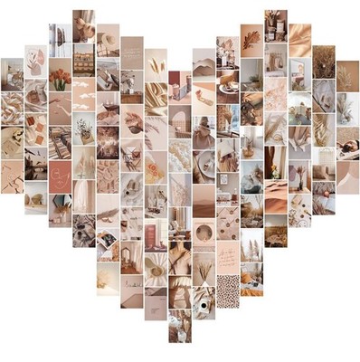 100-teiliges Wand Collage-Set doppelseitiges Bild 4 x 6 Zoll Vintage-Stil.