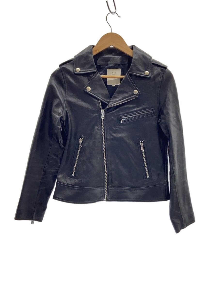 B Ming Life Store By Beams Double Riders Jacket/M/Sheep Leather/Blk/Plain Color/