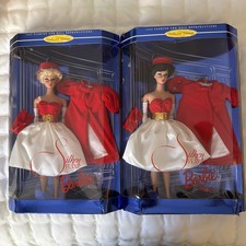 Lot of 2- 1997 Silken Flame Brunette 18448 & Silken Flame Blonde 18449 Barbie