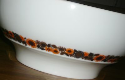 1 Schüssel  Servierschüssel  17,5 cm   Thomas  ROTUNDA  Blumen Vintage / Retro 
