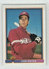 1991 Bowman #487 Von Hayes Philadelphia Phillies Baseball Card