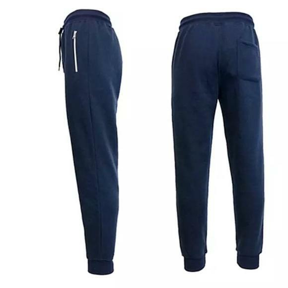 Galaxy By Harvic Men's Tech Fleece Jogger Sweatpants - Navy - 2XL | eBay