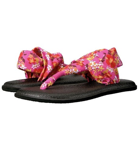 Sanuk Women's Cosmic Sands Thong Sandals Fusion Coral Color