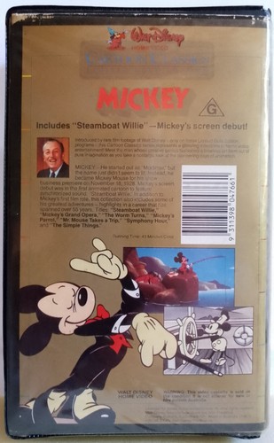 Disney Cartoon Classics Gold Edition VHS x3 Mickey Pluto Fabulous 50s CLAMSHELL - Picture 9 of 20