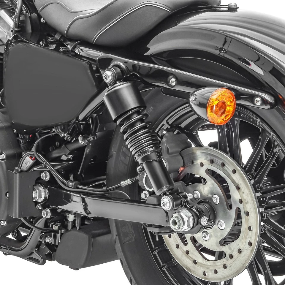 Amortiguador 10,5" compatible con Harley Sportster 04-20 rebaje negro - Imagen 2 de 4