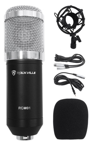 Rockville RCM01 Studio Recording Condenser Microphone+Shockmount+Stand+Filter - Picture 2 of 11
