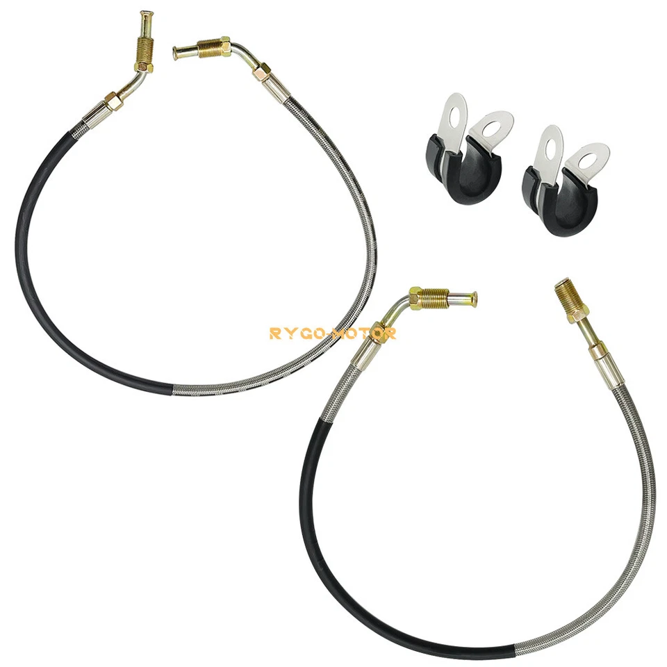 Front Brake Lines Left & Right W/Fitting for Polaris Trail Boss 250 325 350 ATV - Image 2 of 4