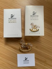 Swarovski Crystal Memories Rocking Horse 199447 Gold Tone Retired 1998