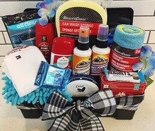 Men's Boyfriend Hamper Gift Basket Old Spice Birthday Bath Body Spa Car Wash 