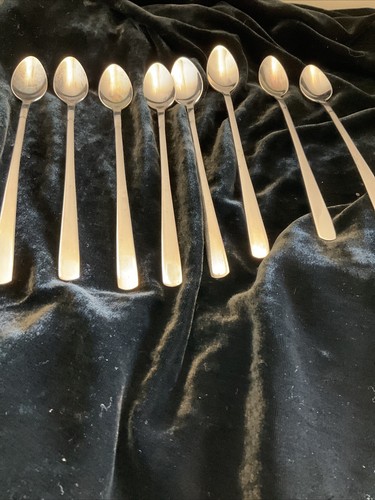 NORPRO 8 ICED TEA SPOONS  STAINLESS STEEL 8.25” KITCHEN FLATWARE UTENSILS 