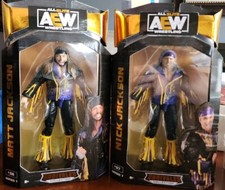 AEW UNRIVALED YOUNG BUCKS NICK MATT JACKSON JAZWARES SERIES 7 ACTION FIGURES