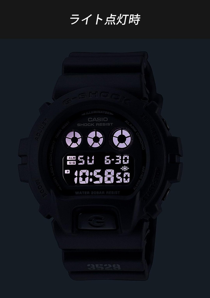 CASIO G-SHOCK DW-6900UMS-1JF MAT BLACK RED EYE Digital Watch LED