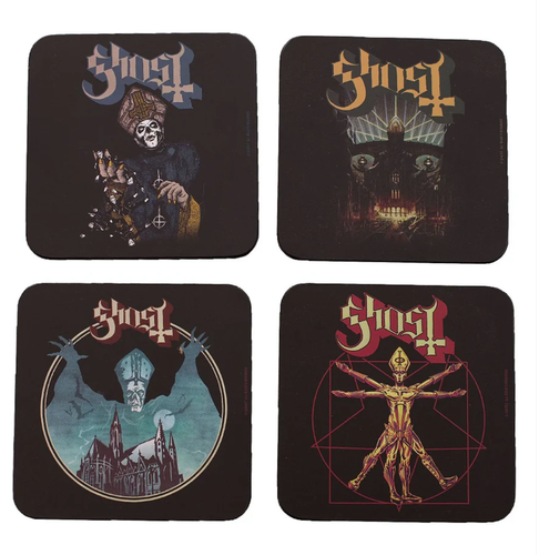 GHOST Band Officially Licensed Set Of 4 Coasters SEALED NEW