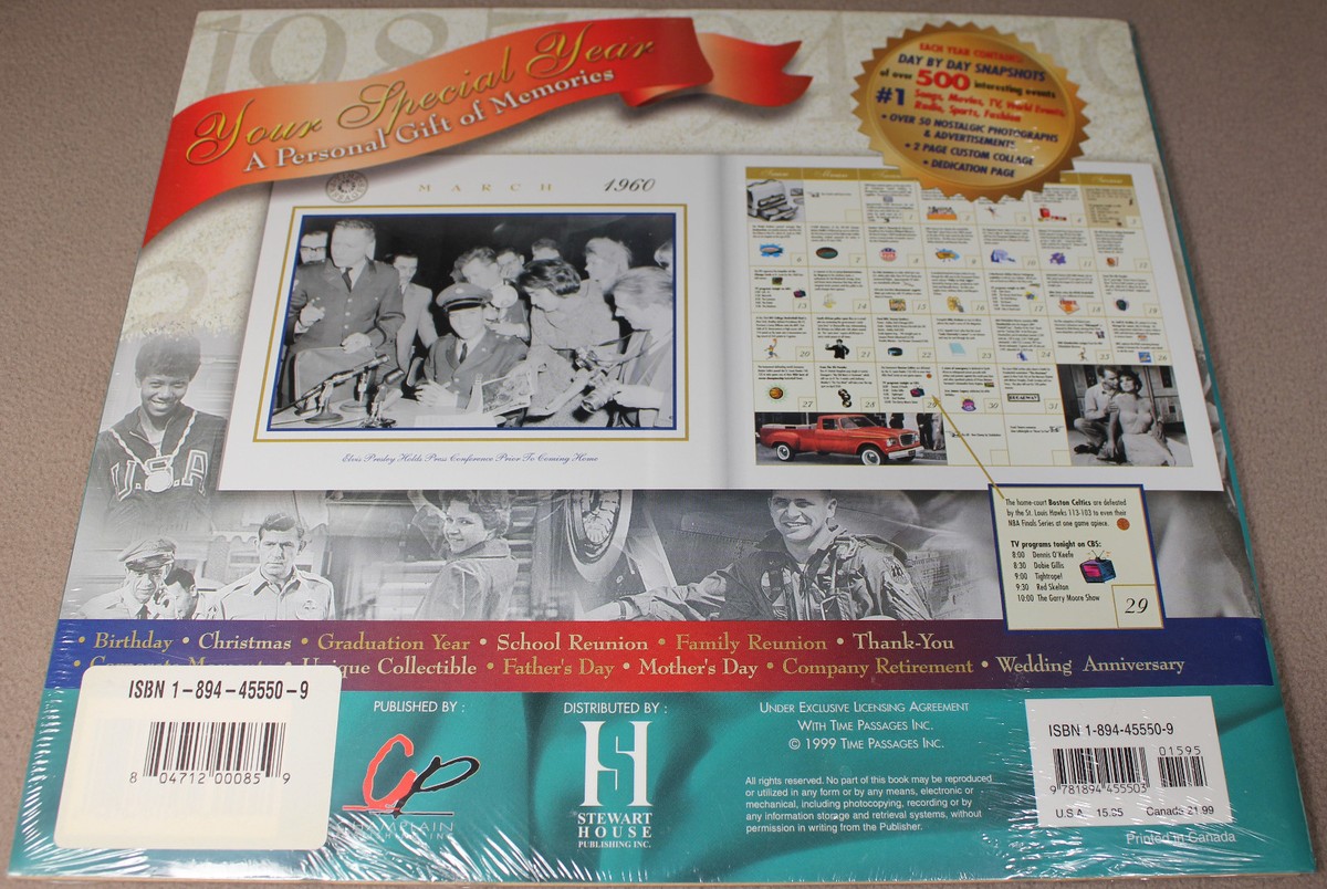 New Sealed Time Passages Commemorative Yearbook 1952 1954 1964 1990 1996  1999 | eBay