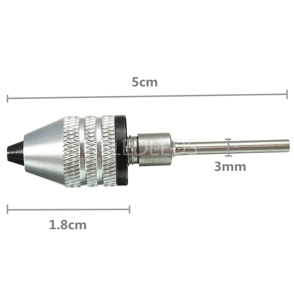 MINI MANDRINO AUTOSERRANTE 0,25 - 2 mm CODOLO 3mm PER MINI DRILL TRAPANO - Immagine 4 di 4