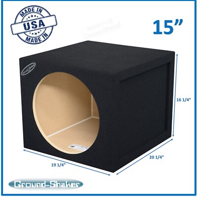 15'' Single Sealed Sub Box Subwoofer Enclosure Ground Shaker X-Large Sub Box 