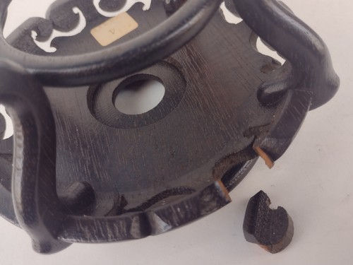 Vintage Chinese Carved Rosewood Scroll Work Vase Stand for 4" Base Vase - Picture 22 of 24