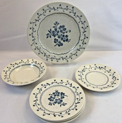 Lot of misc. Vintage Royal China Co. Americana Country Charm Blue China