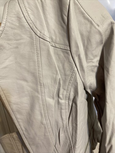 The Limited Women's Small Full Zipper Cropped Jacket Light Grey Lined New W/Tags - Picture 11 of 12