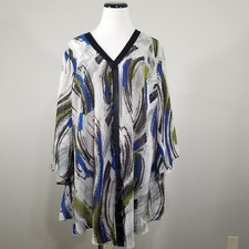 Lane Bryant 18/20 Semi Sheer Kimono Cardigan Top Duster Cover-Up Artist Smock