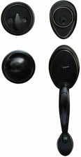 Constructor Entry Comfort Door Handle Lever Knob Lock Set Oil Rubbed Bronze