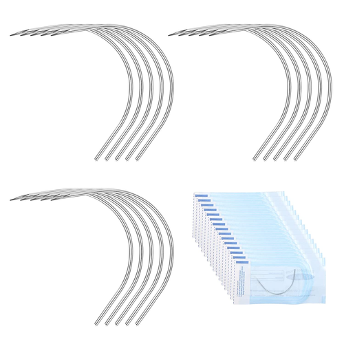 15Pcs Disposable Stainless Steel Curved Piercing Needles Ear Nose Belly 14G-20G - Picture 7 of 14