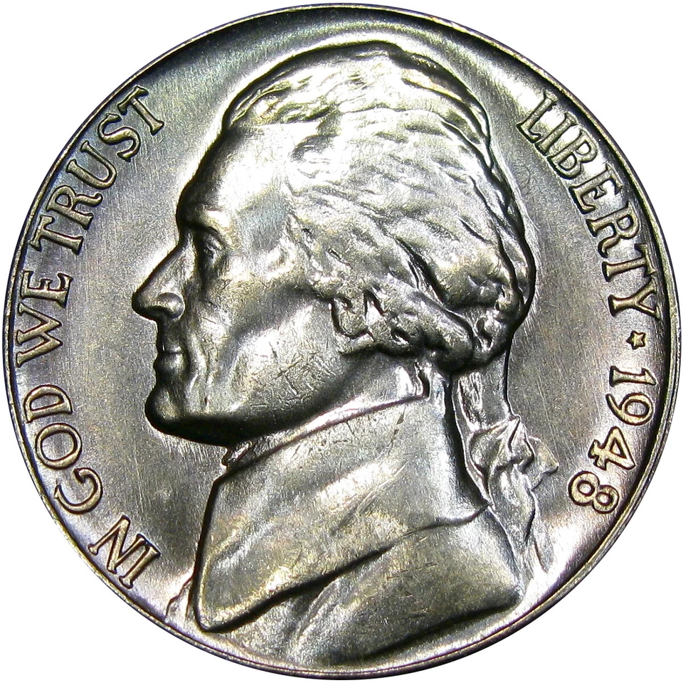 1948-S 5C NGC MS66 JEFFERSON ~ SEMI-PL PASTEL COLOR & SAN SERIF S! - Image 3 of 4