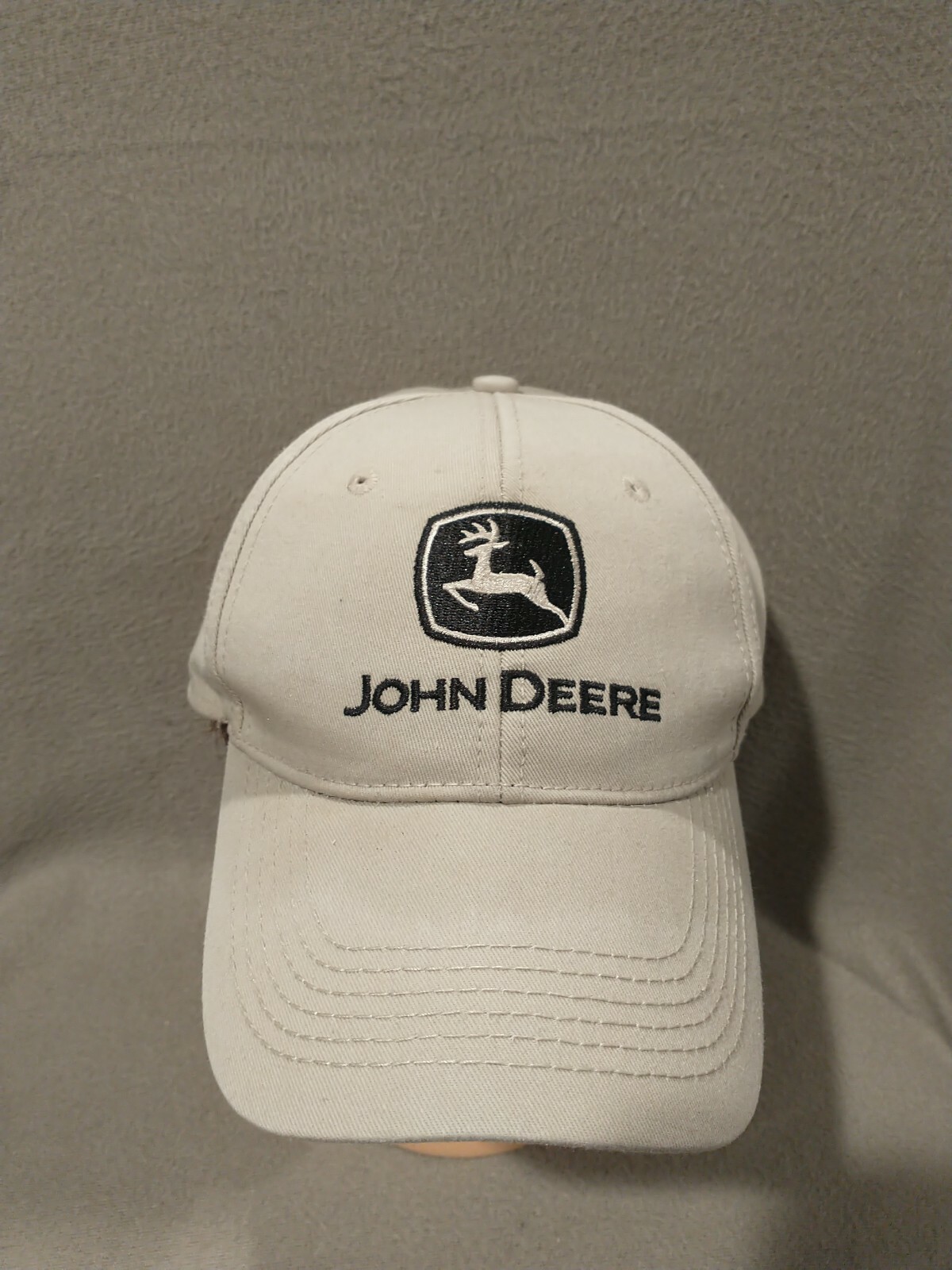 John Deere Official Hat Adjustable Snapback Beige… - image 2